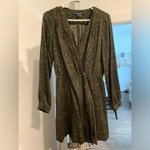French Connection Animal Print Wrap Dress